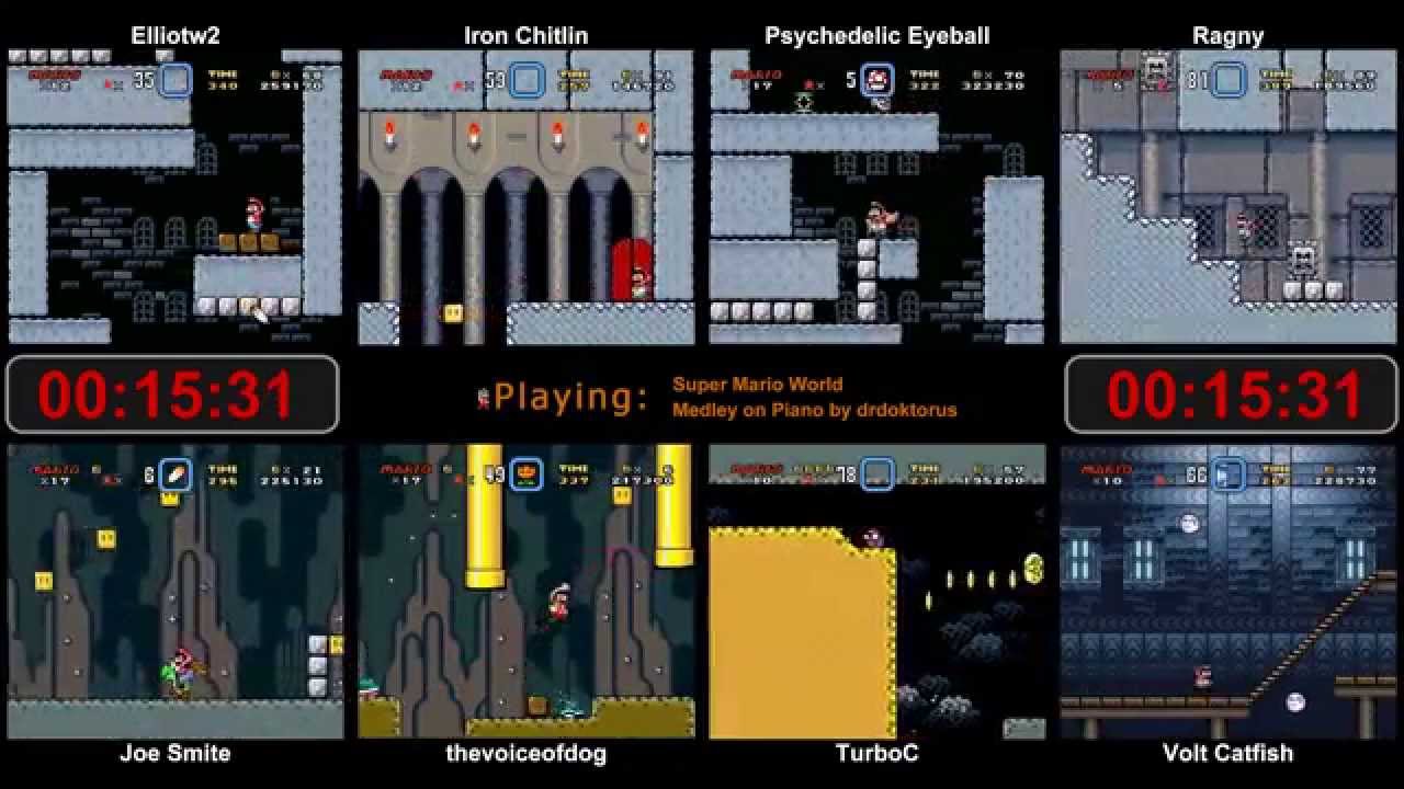 Super Mario World 8-Man Race, no star road