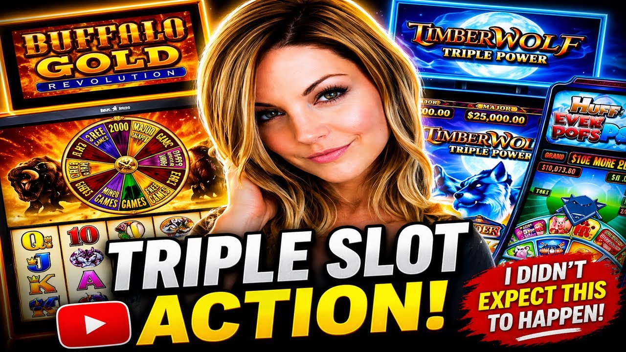 Triple Slot Action…I DIDN’T EXPECT THIS TO HAPPEN🎰#slot #slotscasinogames #casino #casinogames 
