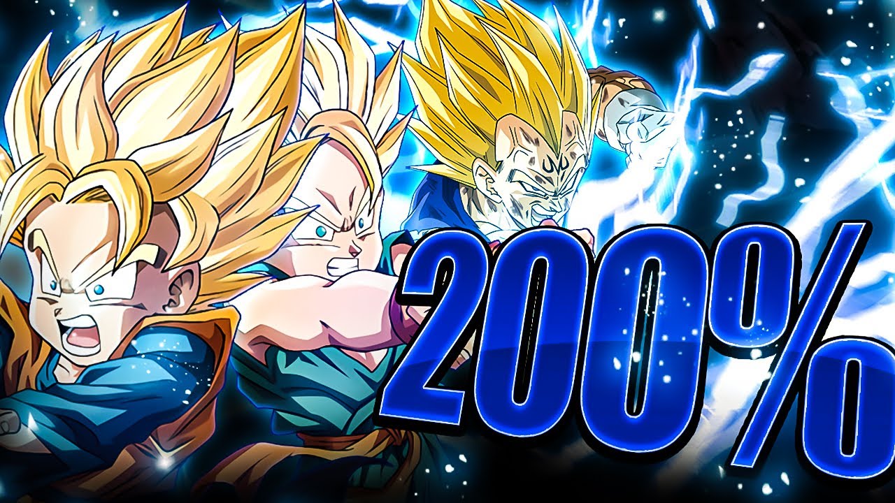 MAX LINKS EZA AGL GOTEN AND EZA PHY TRUNKS ON THE 200% LEADER SKILL TEAM! (Global Dokkan)