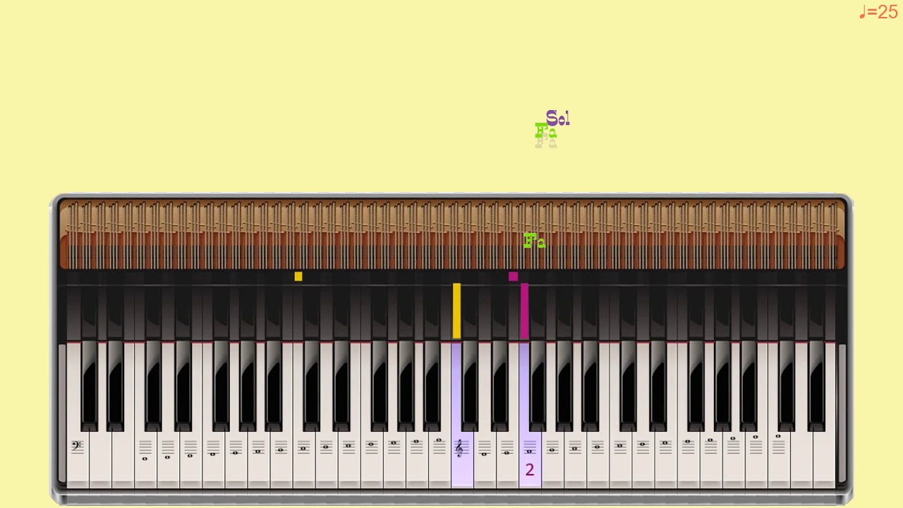 Chicken Dance or Bird Song - Piano - Study from Slow to Fast - with Fingering - tempos in descrip