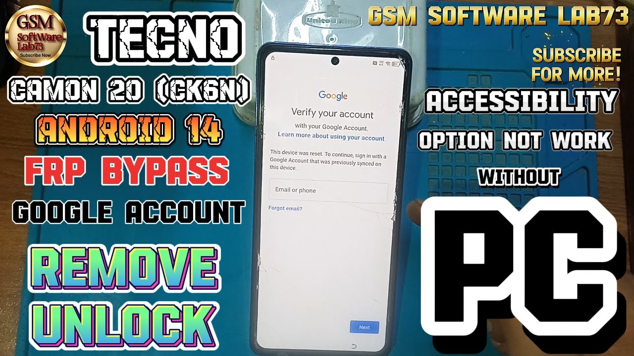 Tecno Camon 20 Frp Bypass Android 14 Without PC|Tecno 20 Google ID Unlock|Accessibility not work