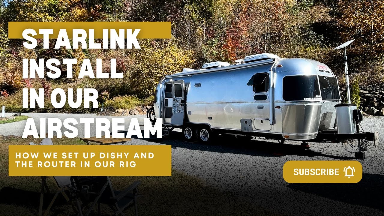 Starlink Installed in Our Airstream – How we got through the wall and mounted Dishy