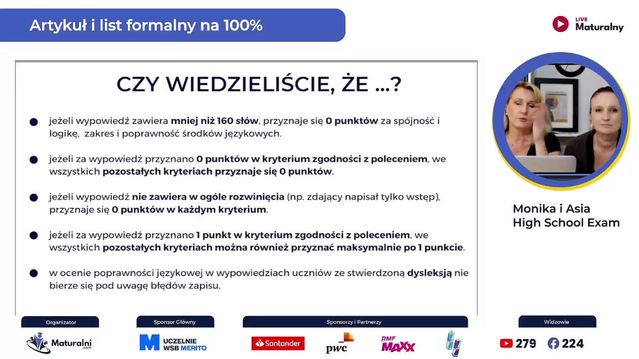 Artykuł oraz list formalny na 100%! MATURA 2023!