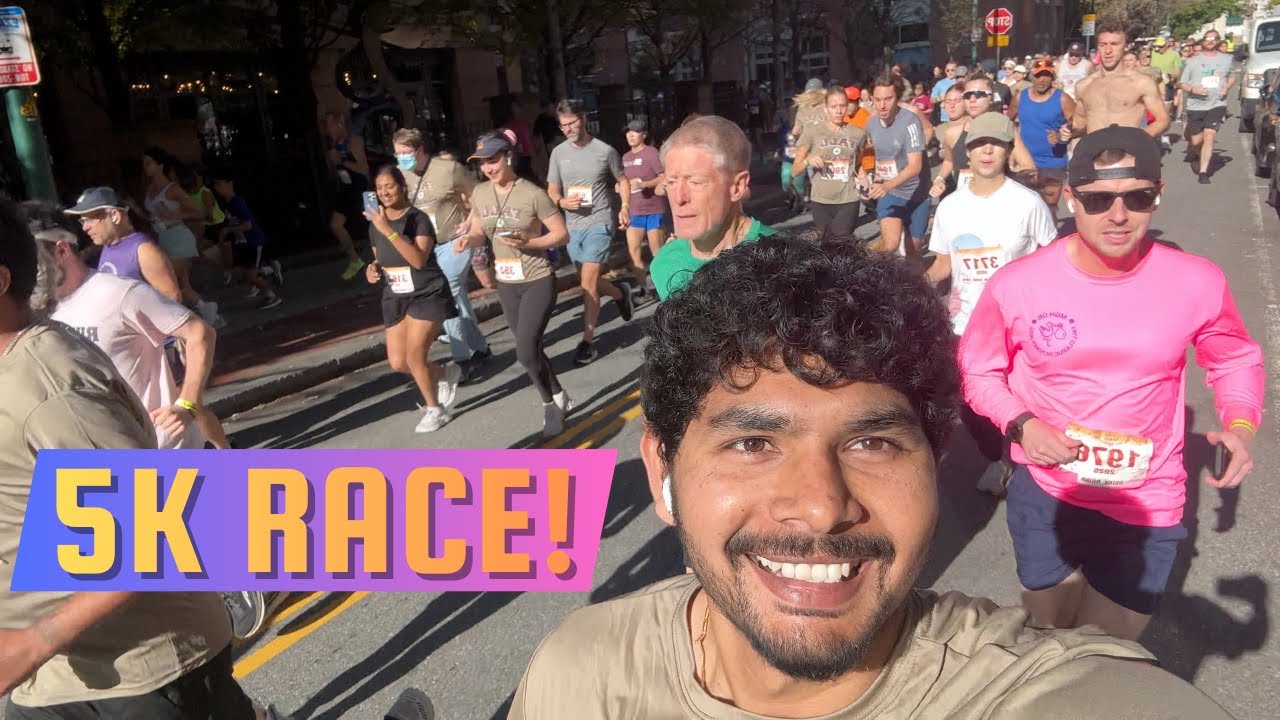 Fall Classic 5K in Cambridge 🏃‍♂️🍁 | USA Vlogs 🇺🇸