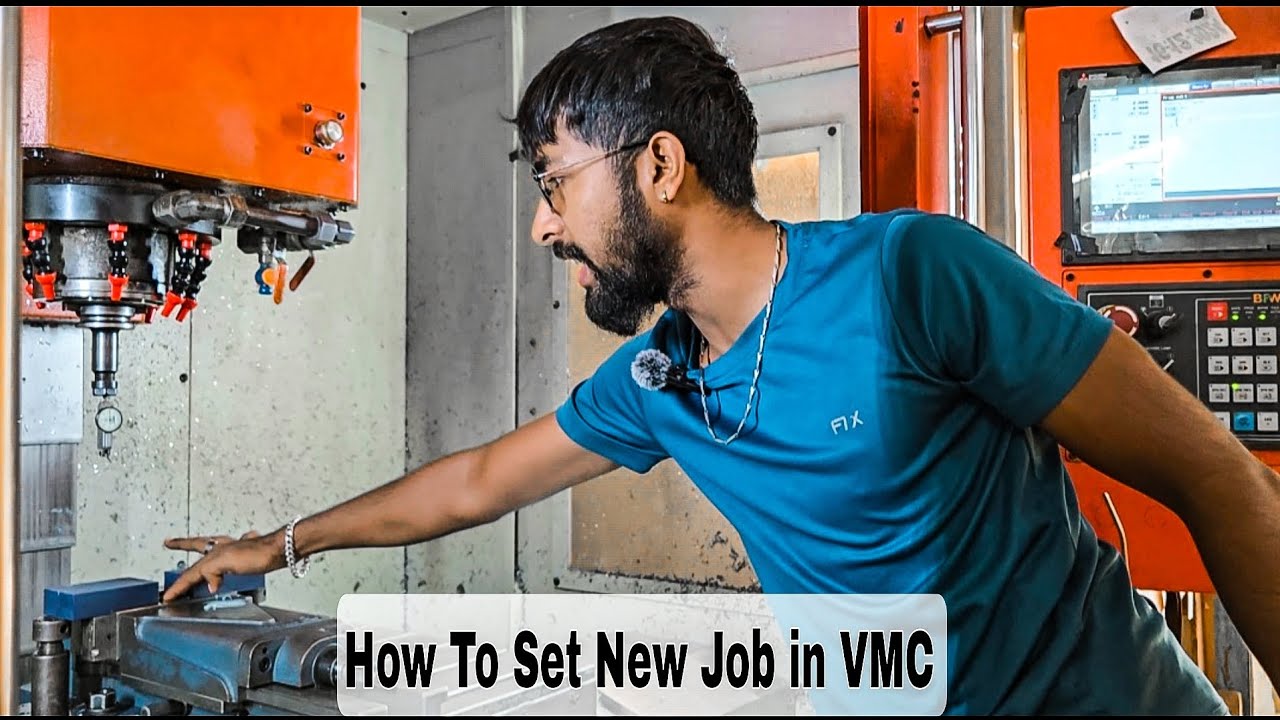 new Job setting process in vmc machine 🫡#cnc #vmc  #machine #youtubevideo #automobile #iti #trening 
