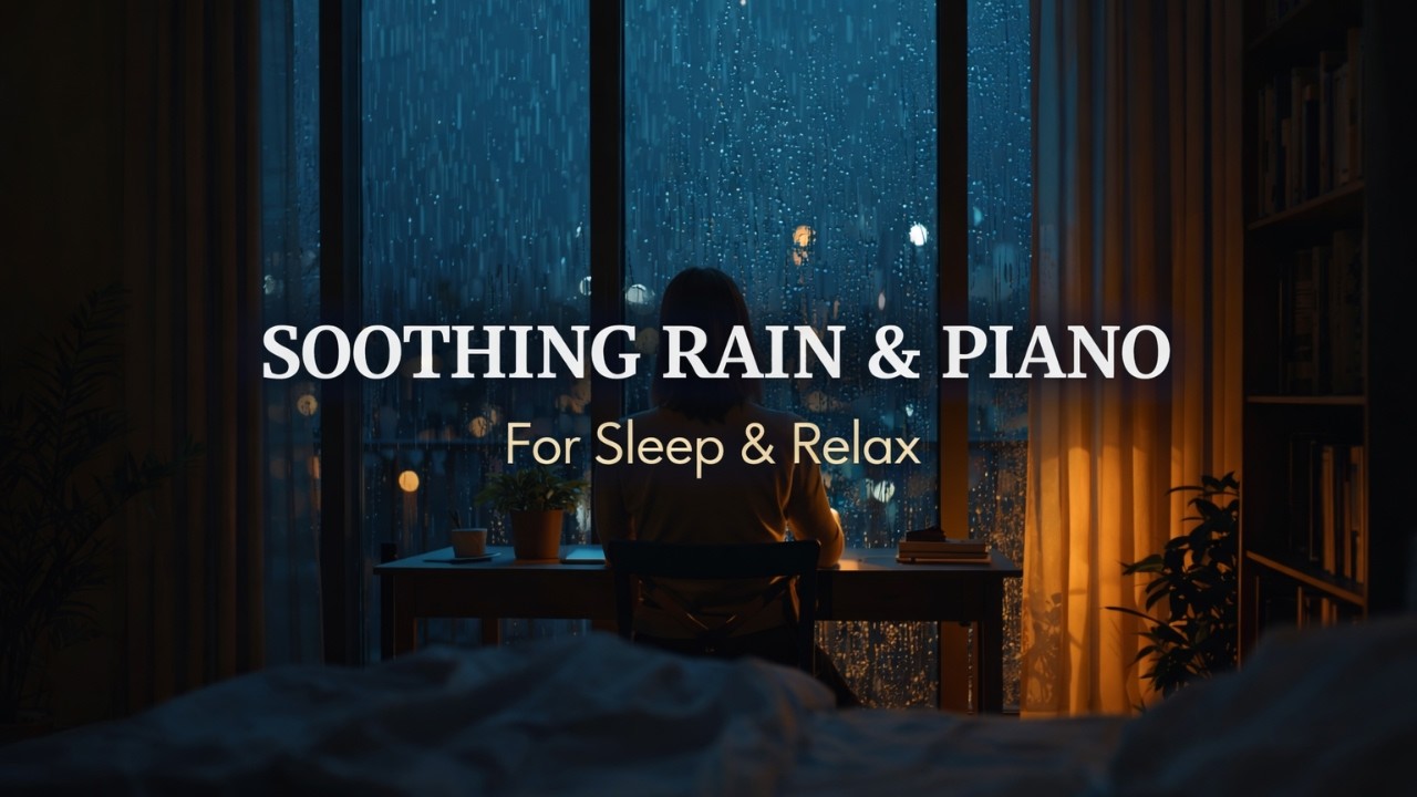 SOOTING RAIN & PIANO For Sleep & Relax (3 Hours)🌧️🎹