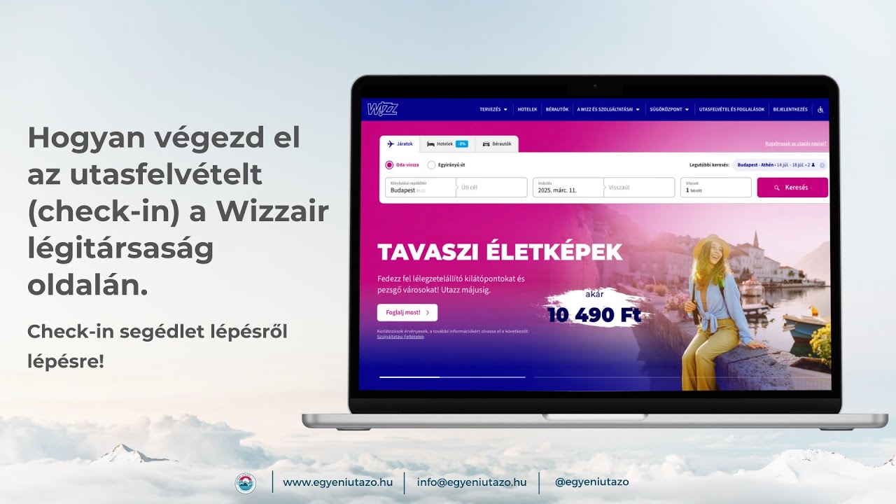 Online utasfelv&eacute;tel (check-in) l&eacute;p&eacute;sről l&eacute;p&eacute;sre - Wizzair (2025)