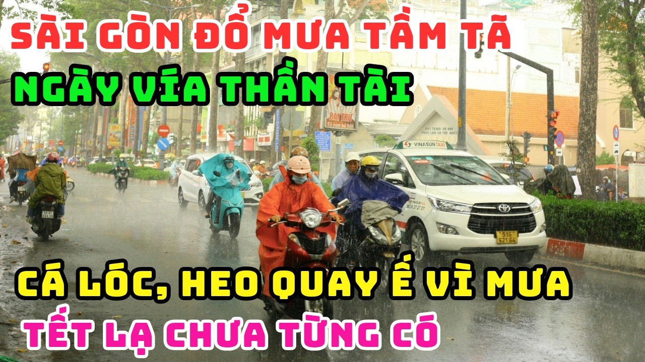 TRỰC TIẾP! SÁNG MÙNG 10 TẾT SÀI GÒN ĐỔ MƯA ĐẦU MÙA TẦM TÃ, GIAO THÔNG HỖN LOẠN NGÀY VÍA THẦN TÀI
