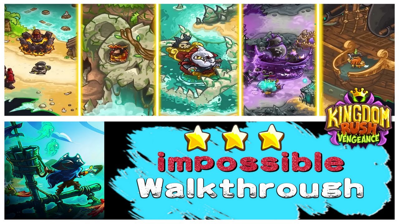 New Pirate Kings campaign (impossible 3 Stars) - Walkthrough Kingdom Rush Vengeance DLC 王國保衛戰 復仇 海盜