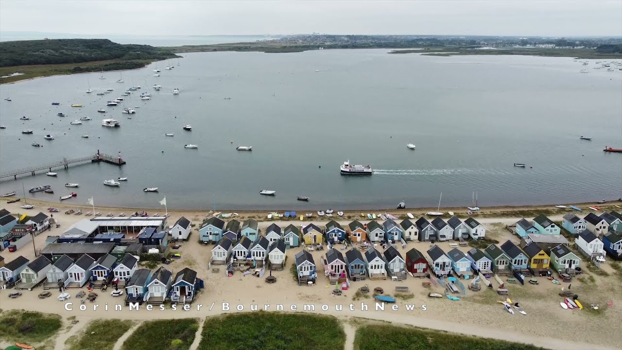 Mudeford Spit in Dorset is home to the most expensive beach huts in Britain