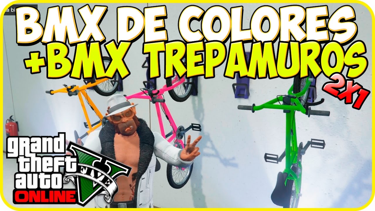TRUCO GTA 5 ONLINE - BMX DE COLORES + BMX TREPAMUROS - GTA 5 ONLINE GLITCH