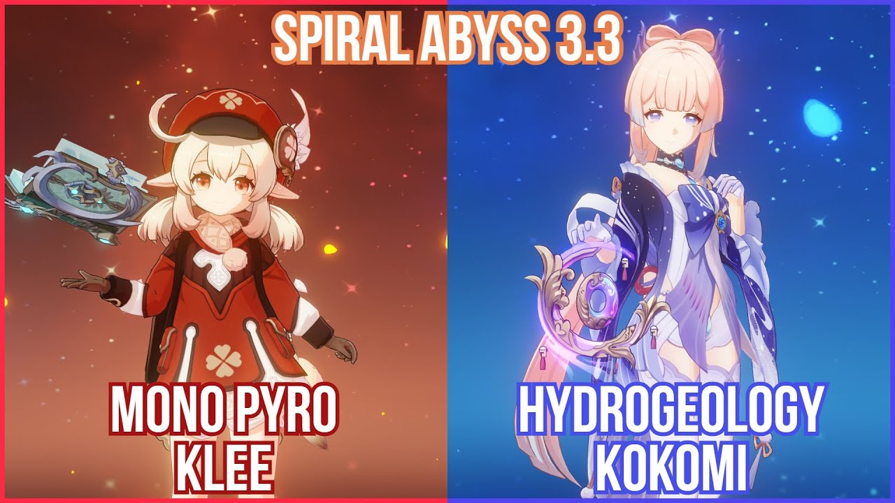 CAN KLEE SKIP SHIELD PHASE!? Klee Mono Pyro x Hydrogeology Kokomi - Spiral Abyss 3.3 Full Star Clear