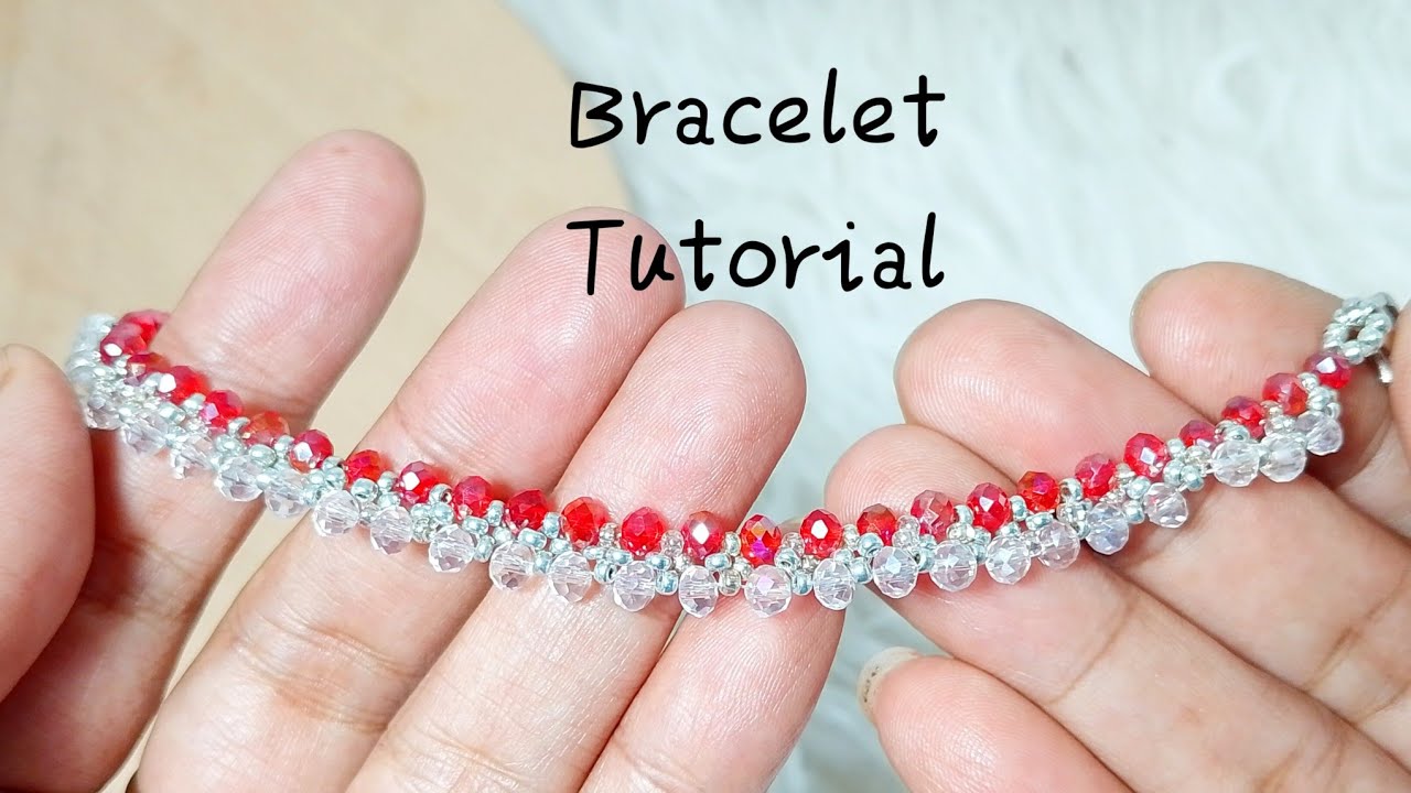 Diy Bracelet| Rondelle crystal and pearl Bracelet Tutorial| seed beads Bracelet