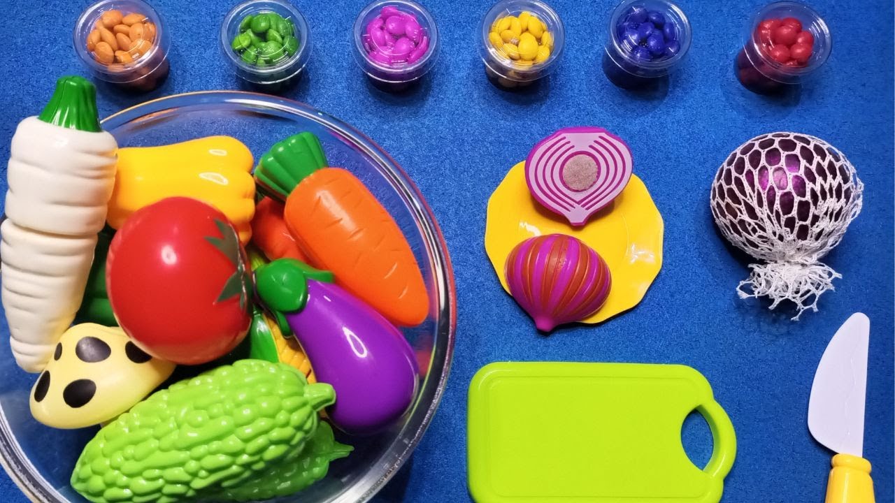 satisfying video, ASMR, Playing with vegetables | Fun Shore