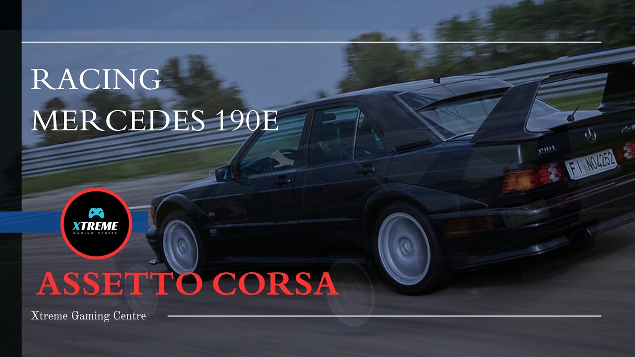 Racing The Mercedes-Benz 190E on Assetto Corsa road Black Cat county long