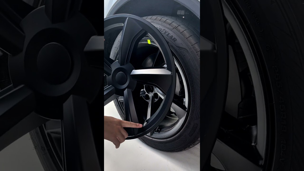2025+ Tesla Model Y Juniper 19&rsquo;&rsquo; Crossflow Wheel Cover Replacement | OEM-Style Black Rim Protectors