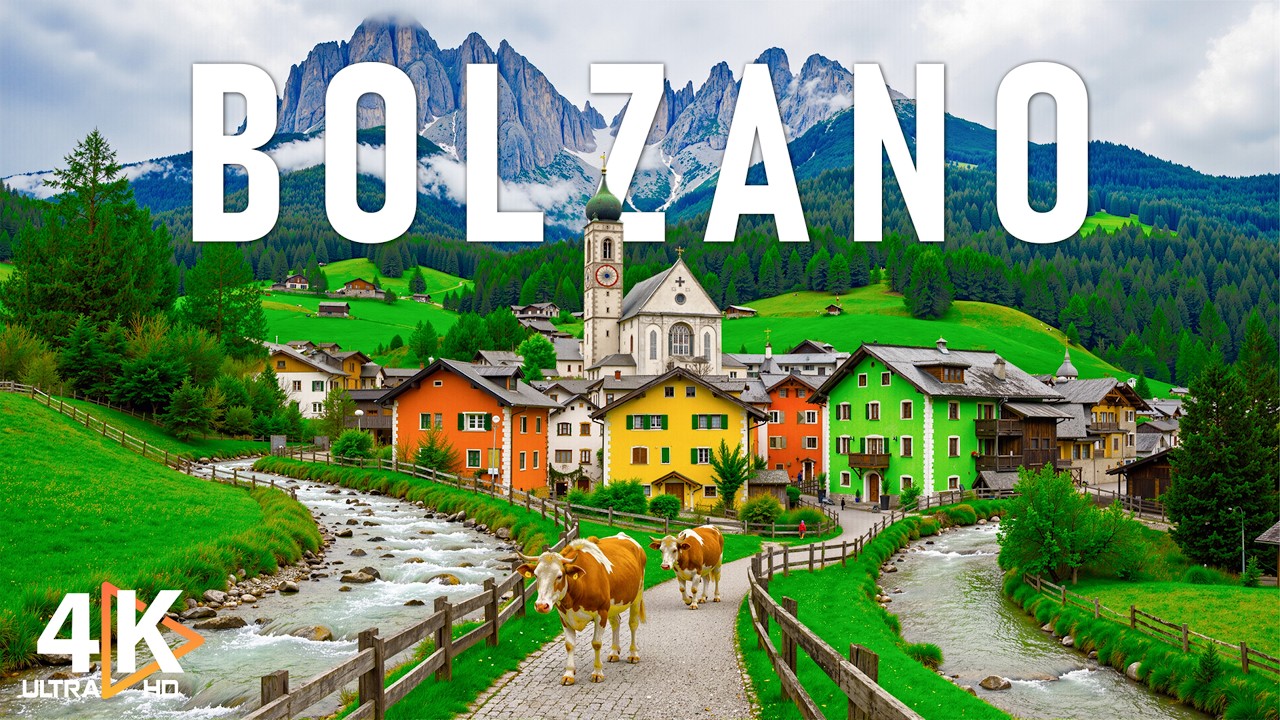 Весна в Больцано 4K 🌸 Цветение Доломитов и отдых на альпийской природе