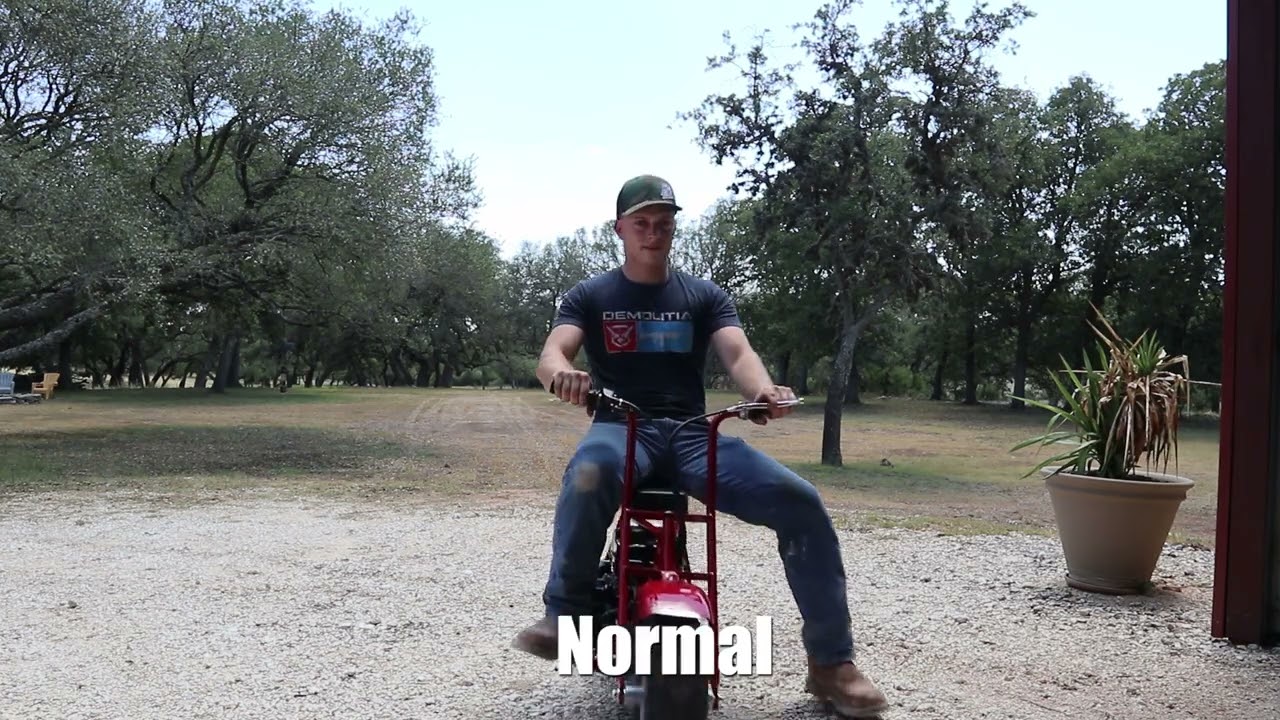 Coleman CT100U Minibike Straight Pipe Sound Test