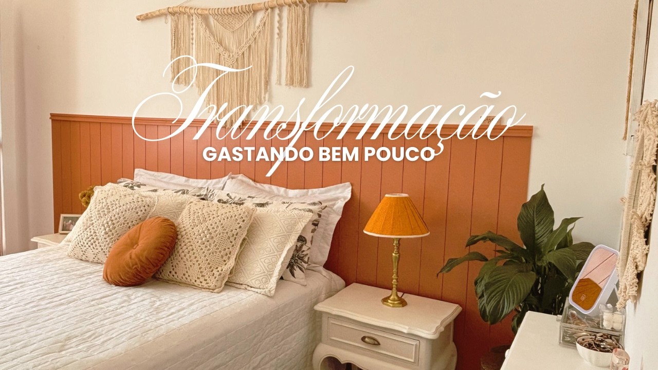 MUDEI A DECORAÇÃO DO QUARTO GASTANDO BEM POUQUINHO