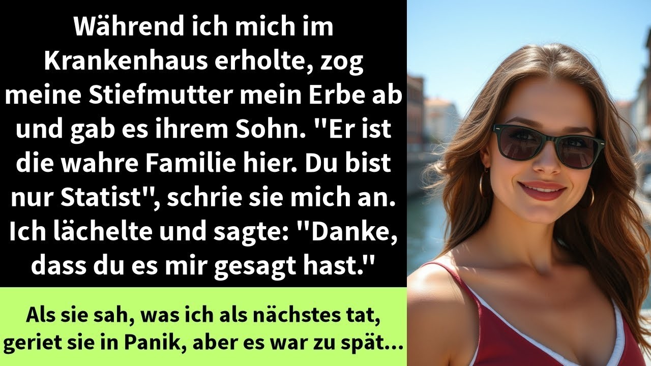 Während ich mich im Krankenhaus erholte, zog meine Stiefmutter mein Erbe ab und gab es ihrem Sohn