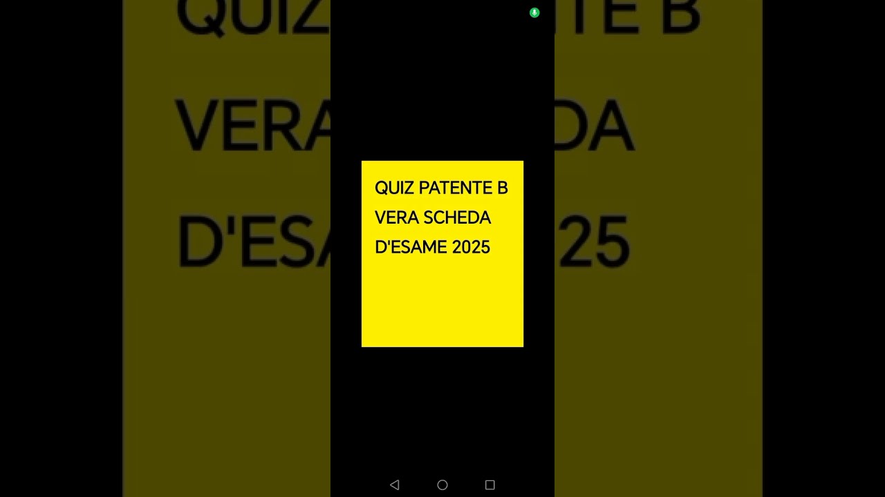 QUIZ PATENTE B CON ANTONIO
