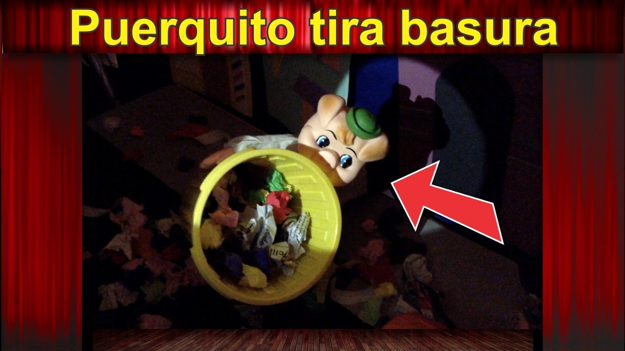 (16) El Puerquito tira basura. sucio y travieso. Cuento con valores