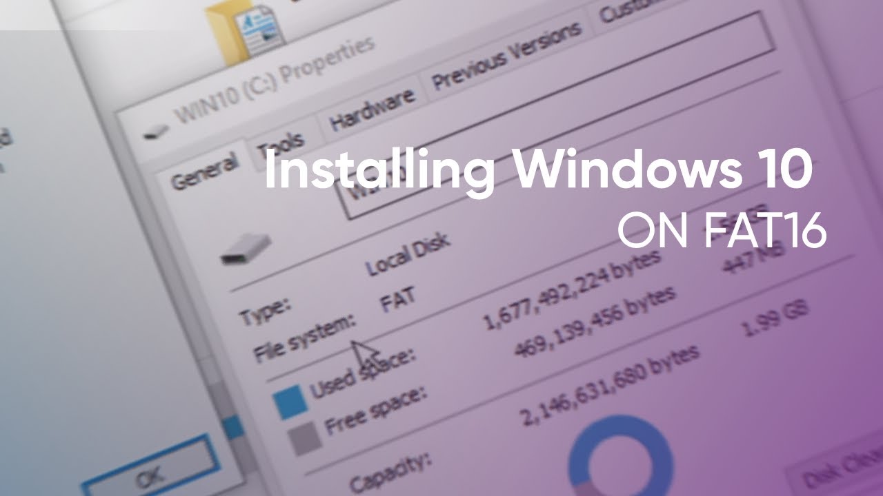 Installing Windows 10 on... FAT16!