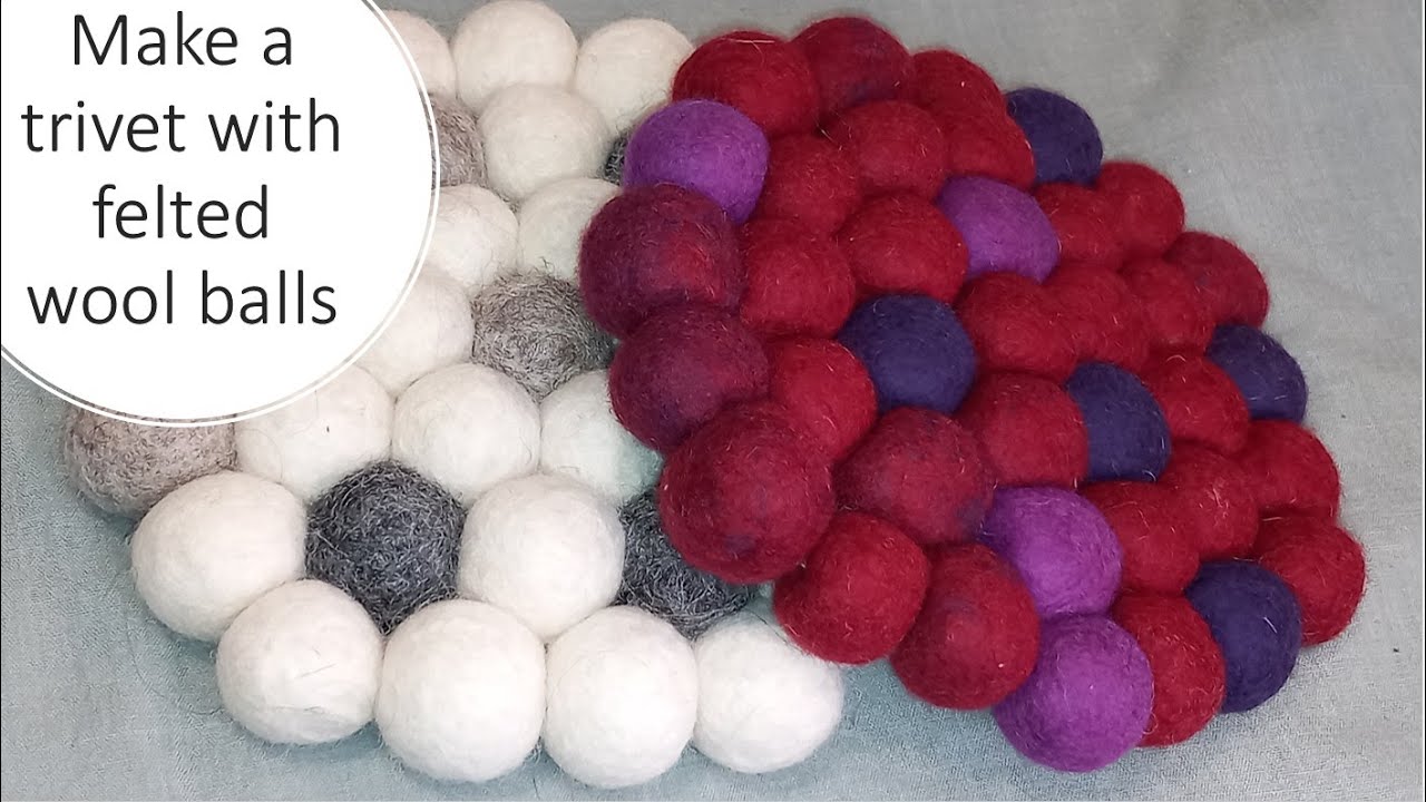 How To Make A TRIVET - Felted Wool - WET FELTING. DIY