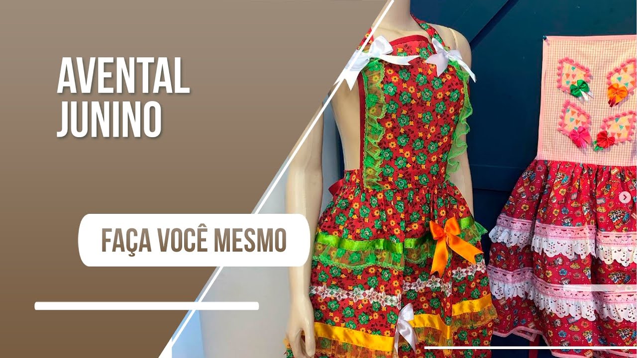 Costura criativa: aprenda a fazer um avental junino que parece um vestido!