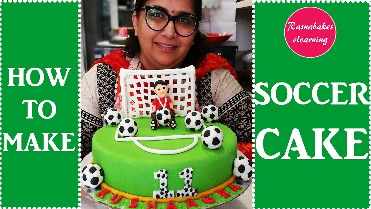 How to make Soccer Cake:decorating tutorial