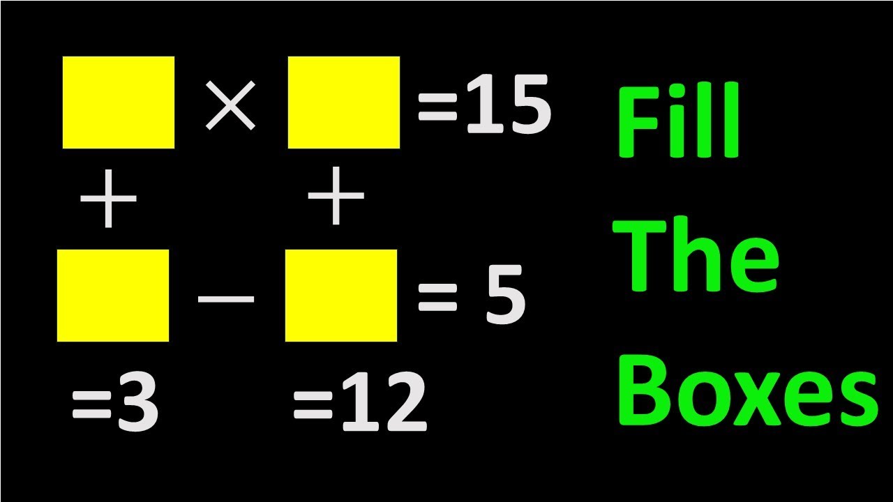 Can You Solve this math Puzzle? | Fill the Yellow Boxes!