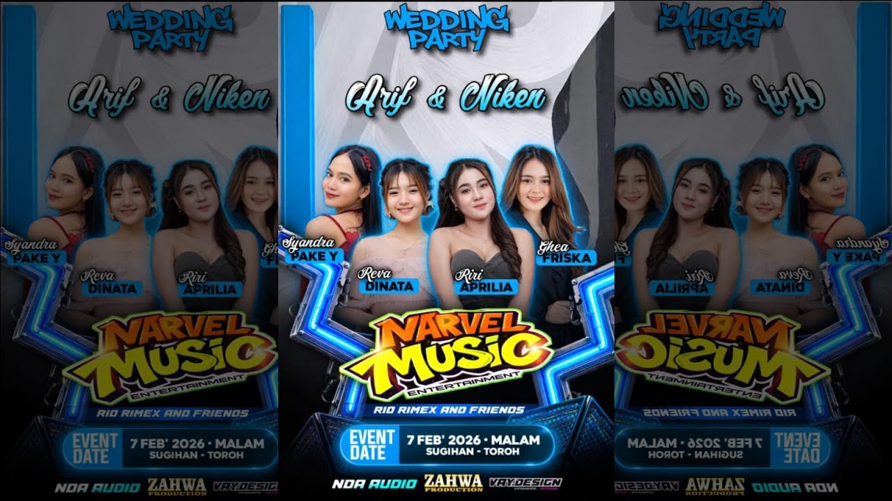 🔴LIVE MARVEL MUSIC | WEDING NIKEN & ARIF 7 FAB 2026 SUGIHAN TOROH | NDA AUDIO | MR Lighting