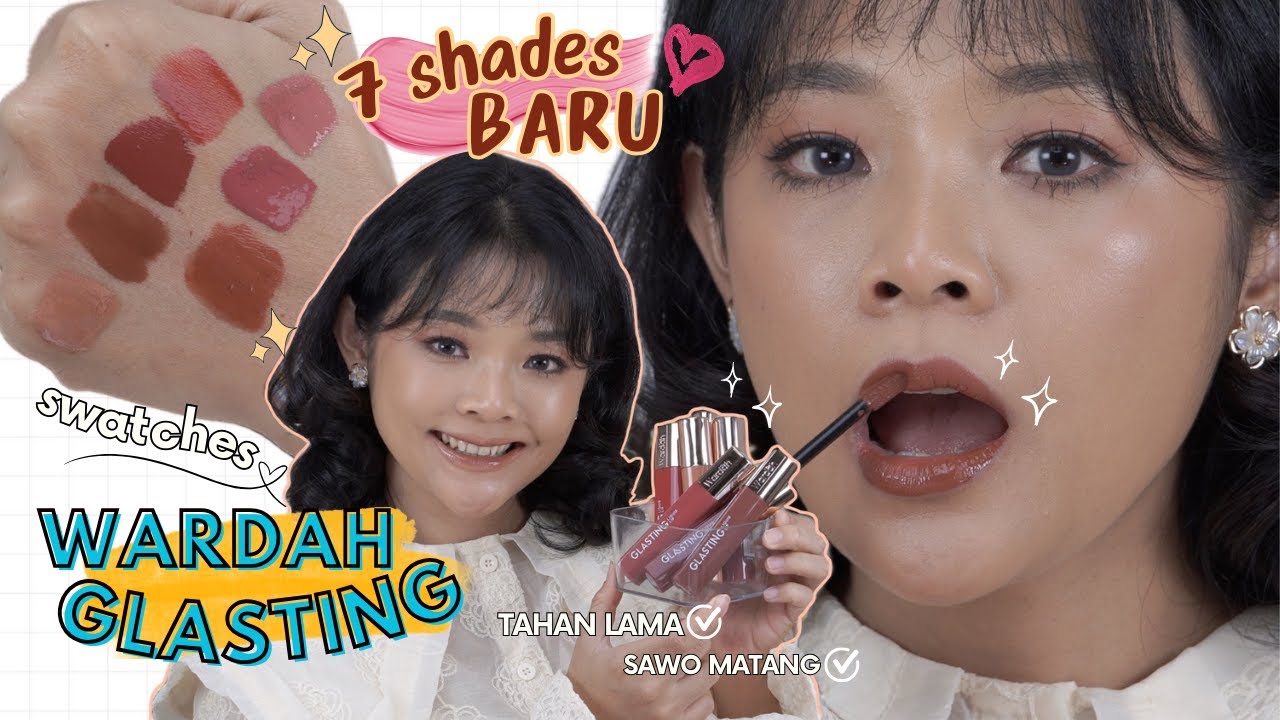 REVIEW 7 SHADES BARU WARDAH GLASTING TERGERCEP! BOLD SEMUA? SAWO MATANG APPROVED?! | RIRIEPRAMS