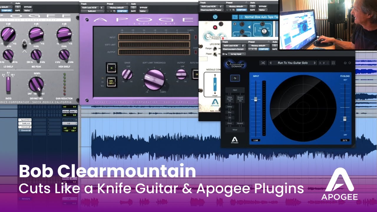 Bob Clearmountain mixes “Cuts Like a Knife” guitar with Apogee Plugins