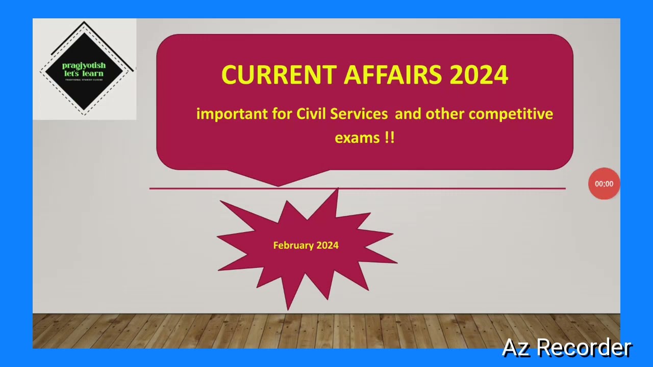 Current Affairs of February month of 2024