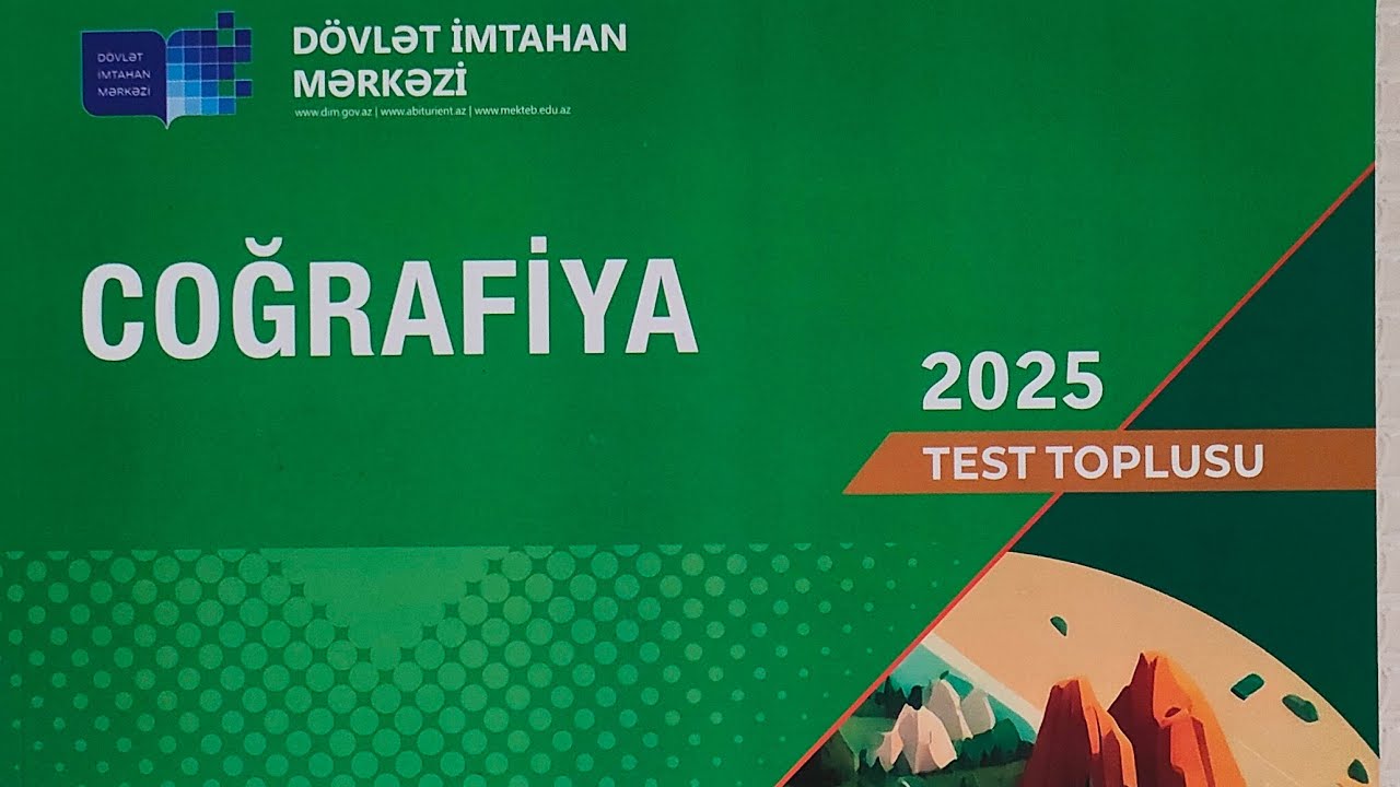 Azərbaycanın geoloji quruluşu.Dim testi coğrafiya.2025(təzə toplu-64test)