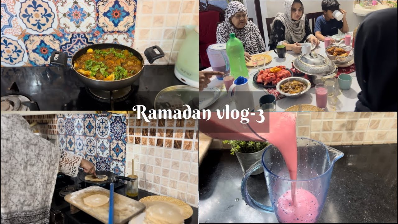 Ramadan Vlog -3 / Healthy juice recipe/ chicken potato egg curry 😋🤩🤩 Tastetours by Shabna Hasker 
