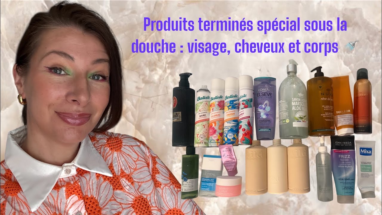 Produits terminés spécial sous la douche: Nuxe, batiste, Wild, rituals, foreo, decléor, mixa...