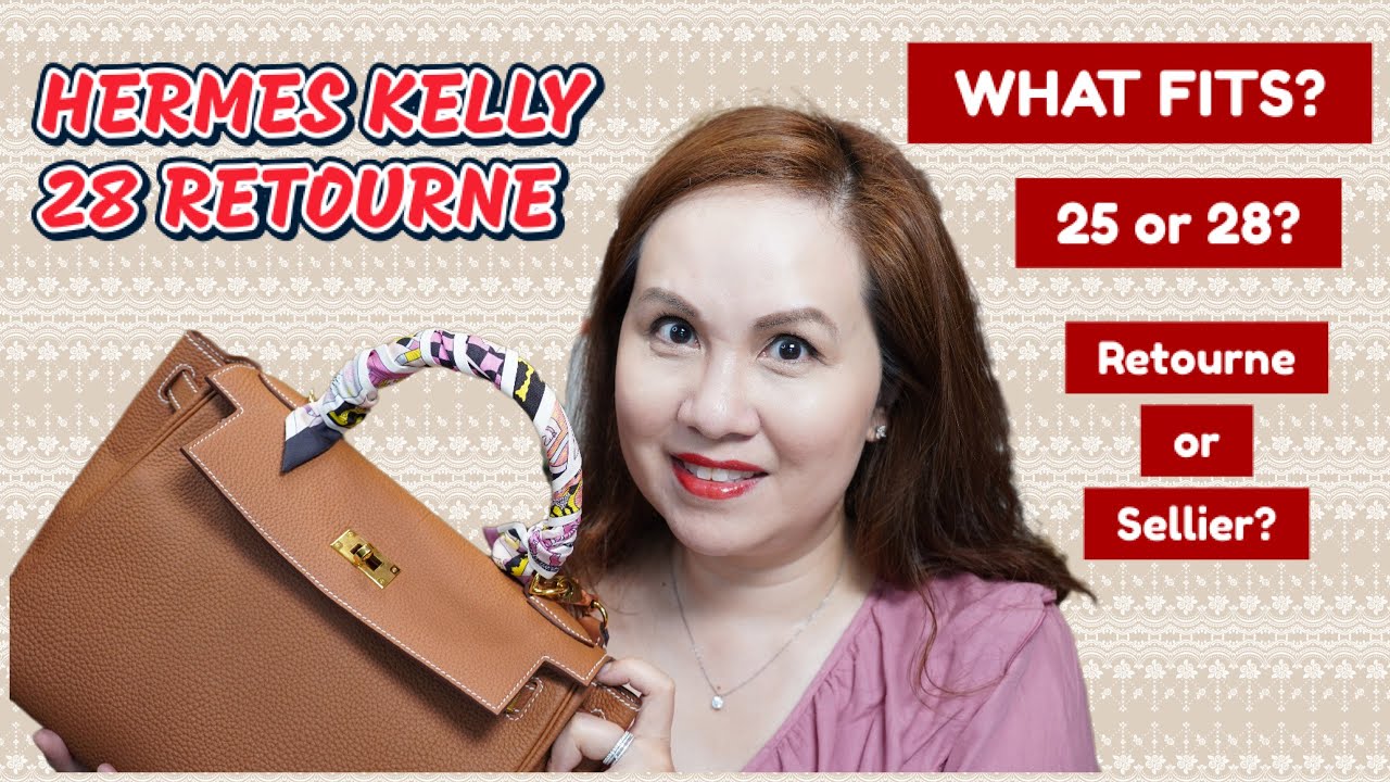 Hermes Kelly 28 Retourne | What Fits | 25 or 28? | Retourne or Sellier? | What's In My Bag