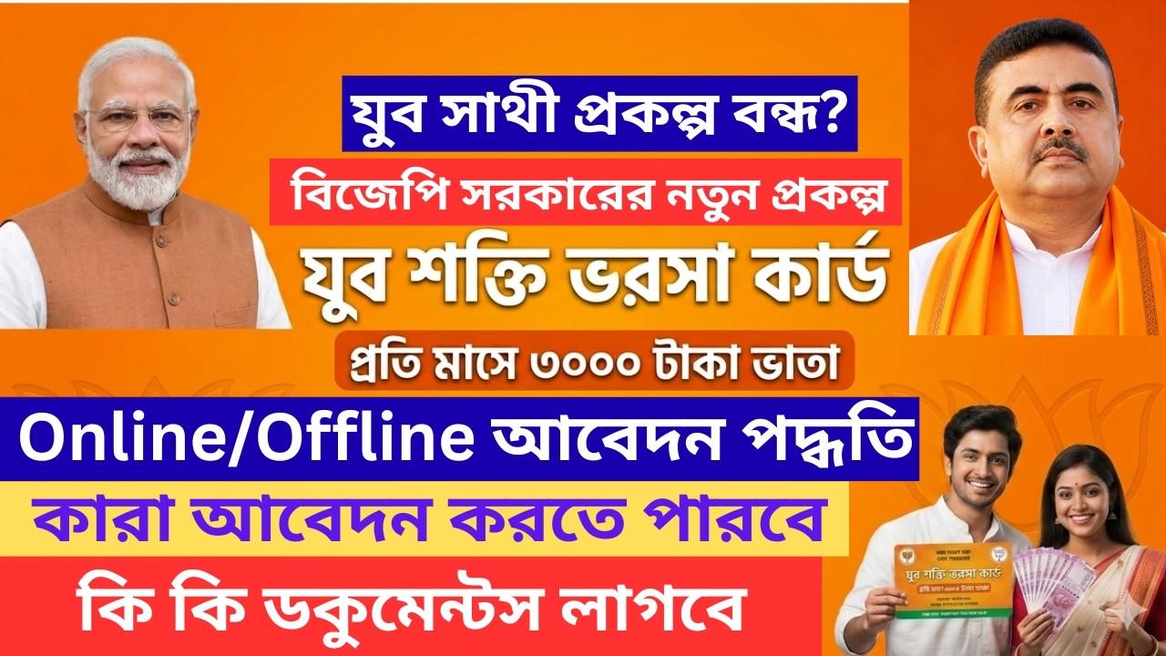 West Bengal New Scheme 2026: ₹3000 Yuva Allowance | Juva Shokti Bhorosa Card Full Details