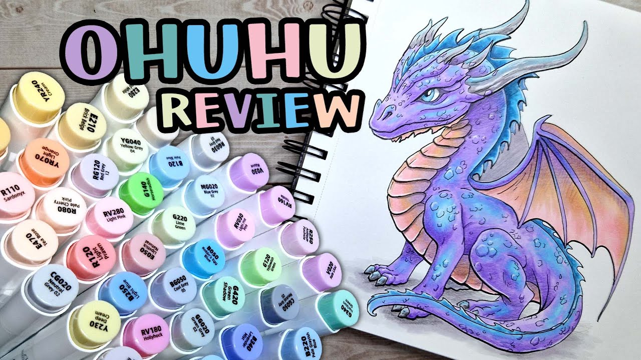 Ohuhu brush marker review🌈pastel colour 48 Honolulu set