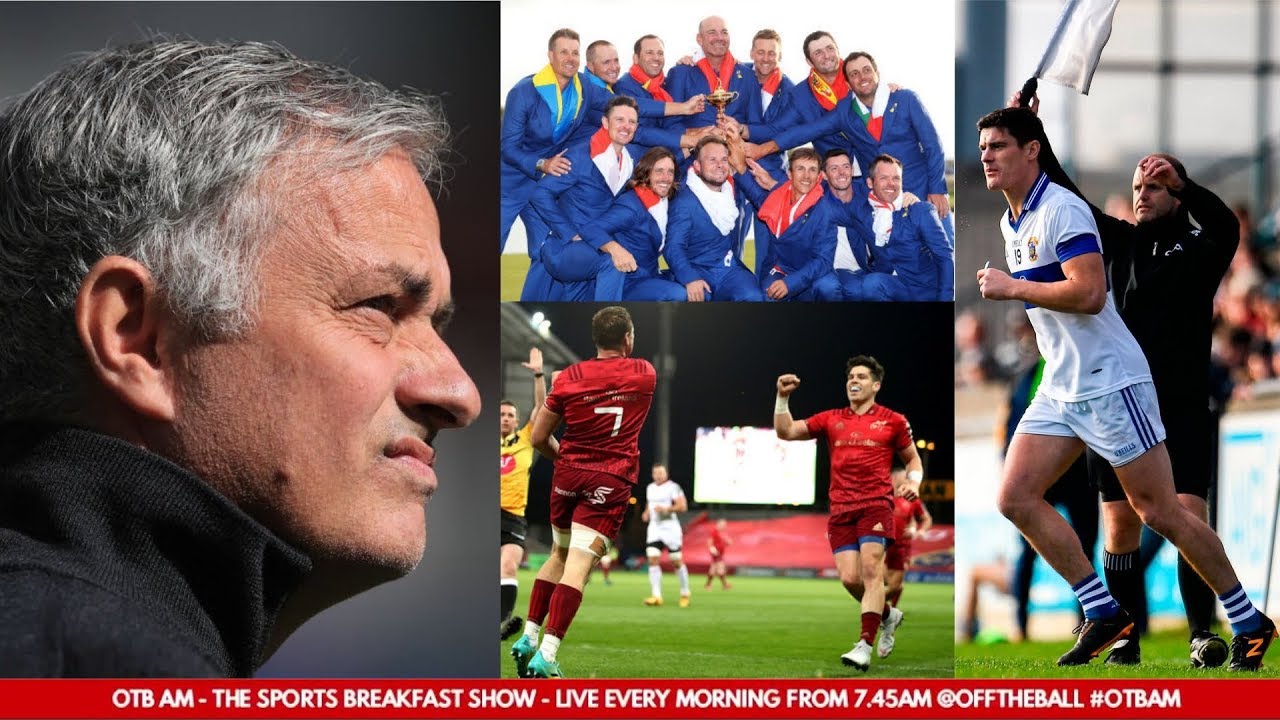 LIVE: Monday's #OTBAM - Ryder Cup, José Mourinho countdown, the Rugby machine, GAA round-up |