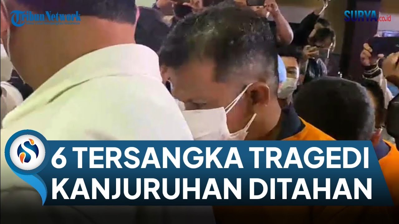 Kemeja & Seragam Dinas Berganti Baju Oranye, 6 Tersangka Tragedi Kanjuruhan Malang Resmi Ditahan