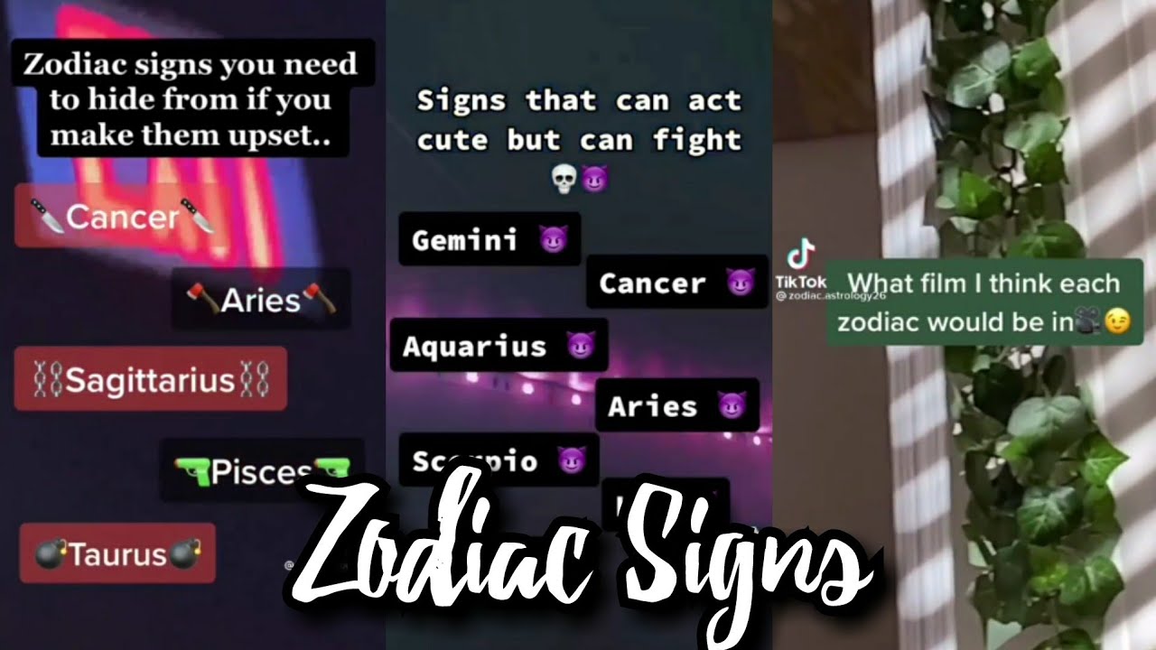 Zodiac Signs Tiktok Complietation♓♒♋