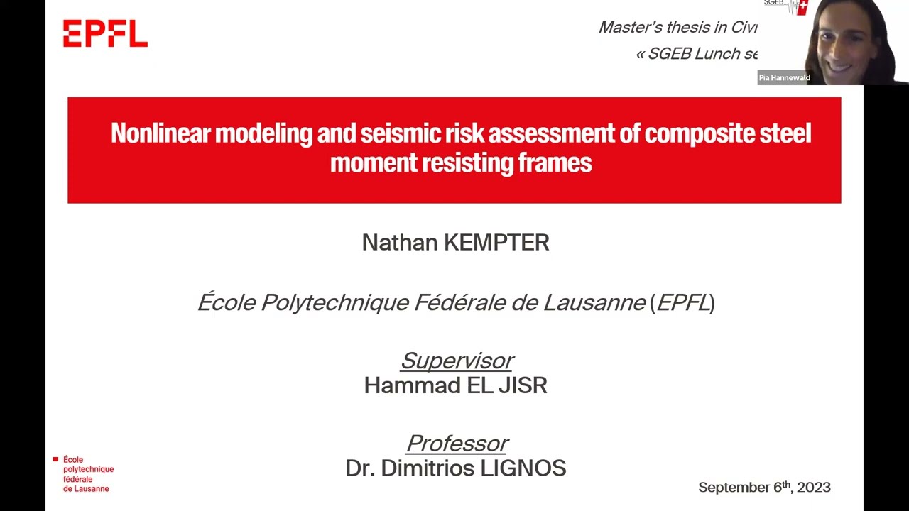 Nonlinear modeling & seismic risk assessment of composite steel moment resisting frames - N. Kempter