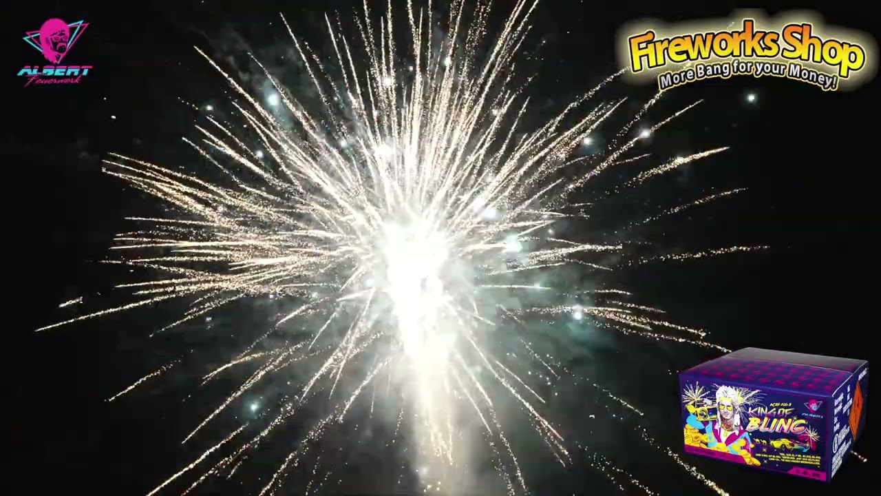 King of Bling &ndash; 100 Shot Compound | Argento Feuerwerk (Funke)