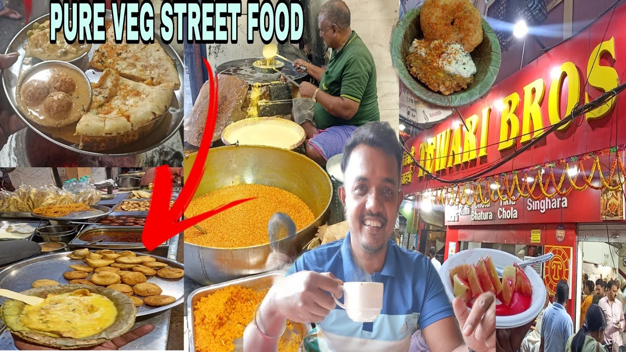 KOLKATA MAIN PURE VEG STREET FOOD SIRF BURRABAZAR MAIN HE MILTA HAI 😍 | PAPAI DA OP |