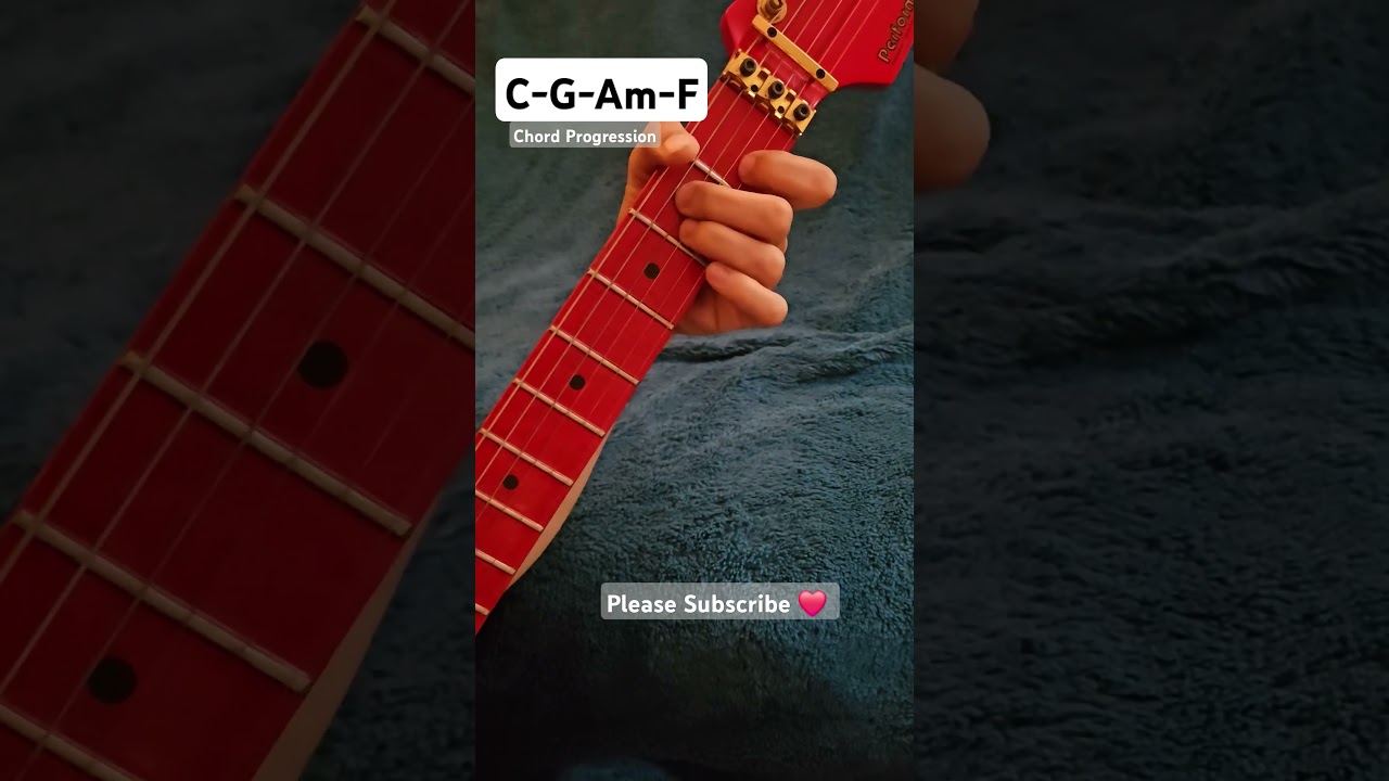 How to play C-G-Am-F Chord Progression on Guitar #guitar #guitarchords  #guitartutorial #guitarist