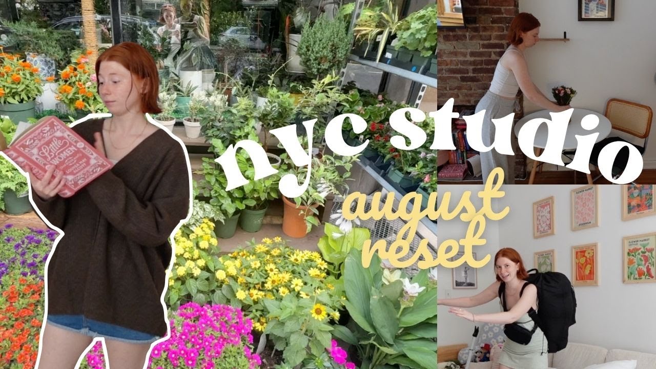 a cozy august reset in nyc ✨ solo living, deep cleaning & new goals