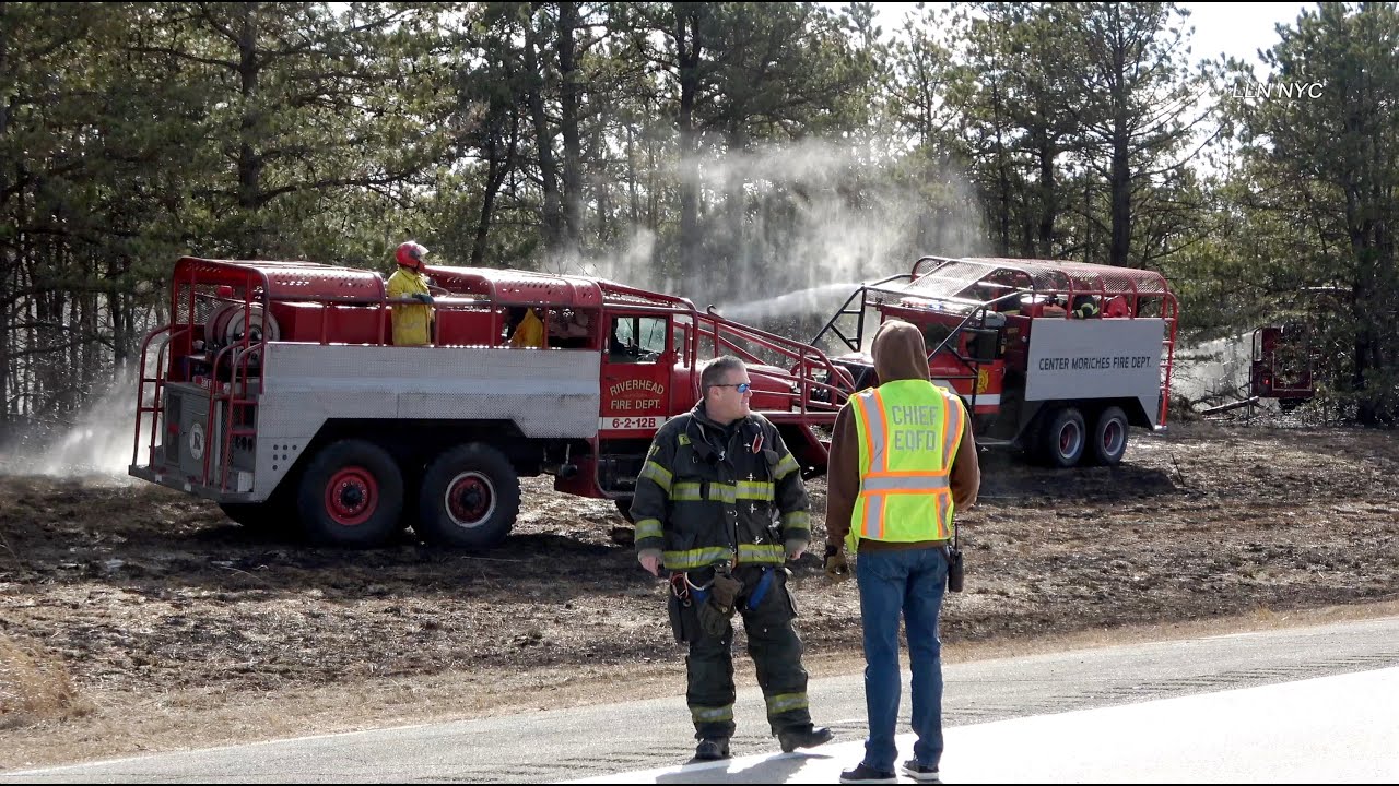 Massive Response to Westhampton Brush Fire